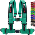 1pc 4 Point Harness for Bucket Seat Push Release 10 Color Harnesses Racing Harness 4 point Race Car UTV, RZR (Teal, 2in)
