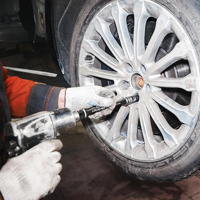 1/2" Drive 140 Ft-Lbs Torque Limiting Extension Bar, 8 Inch Color-Coded Lug Nut Torque Sticks