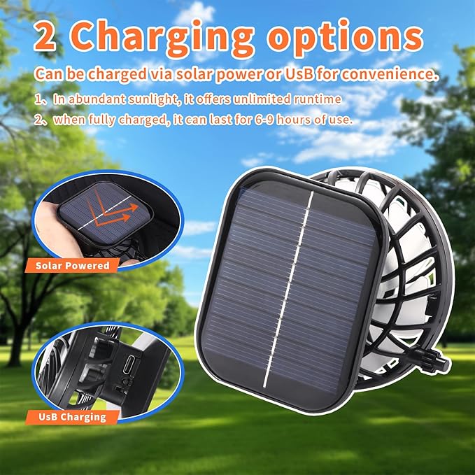 Hat with Fans Solar Power Cooling Hat with Fan Fishing Hat for Men Wide Brim Effective Sun Protection for Men Women Fishing Hiking Outdoors Uv Protection Breathable Black