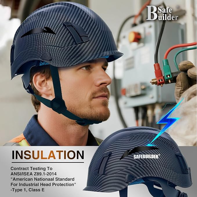 Safety Helmet Hard Hats Construction Head Protection 6-Point Suspension Lightweight Work Outdoor,Industrial ANSI Approved