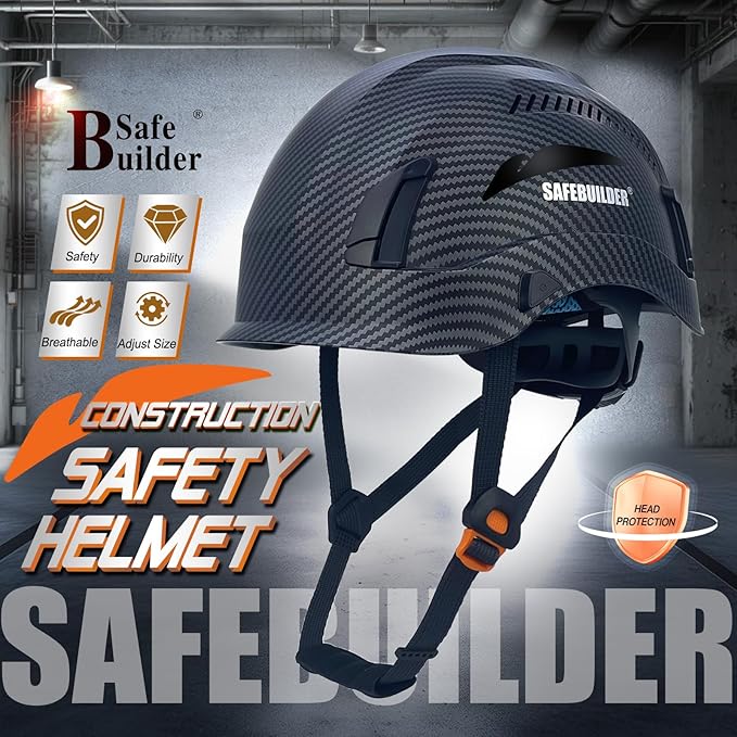 Safety Helmet Hard Hats Construction Head Protection 6-Point Suspension Lightweight Work Outdoor,Industrial ANSI Approved