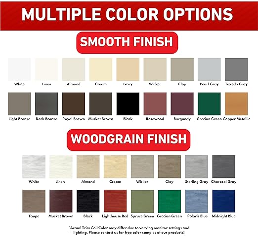 Eagle 1 Aluminum/Vinyl Siding Coil (Multiple Sizes) Each Roll Includes Free 1.25" Matching Stainless Steel Trim Nails - Fascia Cover- Aluminum Flashing Roll (24" x 50 FT, Black)