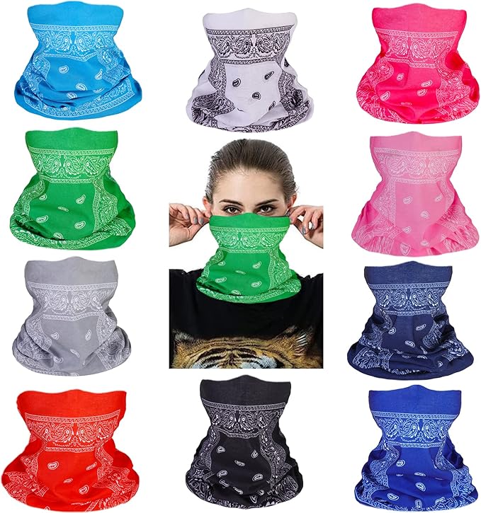 Neck Gaiter Masks Tube Scarf,Seamless Bandanas Buffs Gators,Ourdoor Face Mask Face Covering Multi Headwear