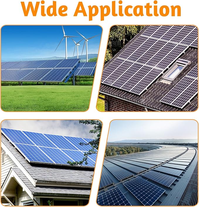 10 Pcs Solar Panel Bracket Kit - Aluminum 4.72'' Solar Panel Mounting Rails with Clamps, Solar Panels Mounting Brackets for Tin Roof, Sheet Roof, Flat Roof, RV, Silver