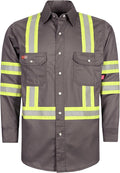 TICOMELA FR Shirts for Men High Visibility/Hi Vis Flame Resistant/Fire Retardant Shirt 6.5oz Men's Welding Shirts