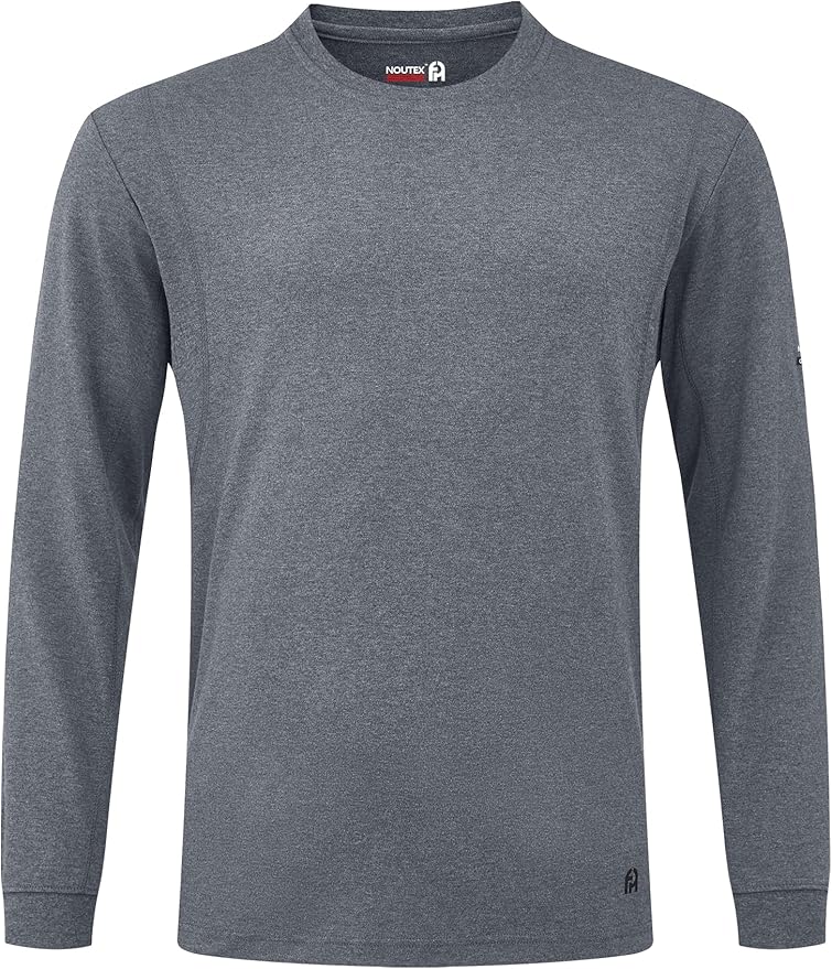 FR Shirts for Men 5.5oz Lightweight Bird's Eye Mesh Back Panel for Ventilation Long Sleeve CAT2 Fire Resistant Shirts