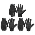 HANDLANDY Grip Work Gloves for Women Men, Safety Utility Yard Working Gloves, Flexible Touch Screen Mechanics Gloves (Black-Grip, X-Large (Pack of 3))
