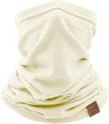 ACUSHLA 100% Merino Wool Neck Gaiter for Men & Women Ski Face Mask Winter Scarf Neck Warmer All Weather, Midweight Maple Leaf