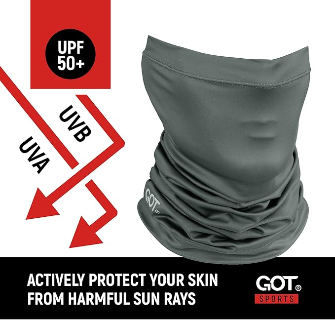 GOT Sports UPF 50+ Fishing Neck Gaiter - UV Face Mask Sun Protection for Men & Women - Camo SPF Face Cover Gator