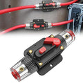 Nilight 50A Inline Circuit Breaker Resettable 12-24V DC Manual Reset Fuse Holder 3-15 AWG Overload Protection for Car Audio Sound Amplifier System RV Marine Boat Truck Solar Inverter