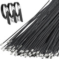 100PCS Heavy-Duty Metal Zip Ties, 11.8 Inch Black Stainless Steel Locking Cable Ties, UV Resistant for Fence, Pipe, Exhaust, Vehicle, Farm & Industrial Use