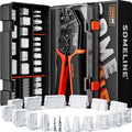 SOMELINE Crimping Tool Kit with 4.2mm Connectors (2-16 Pin, 24-16 AWG), Ratchet Wire Crimper Compatible with Molex Mini-Fit Jr, Amphenol Minitek Pwr 4.2 for PC Modding, ATX PSU GPU PCI-E Automotive