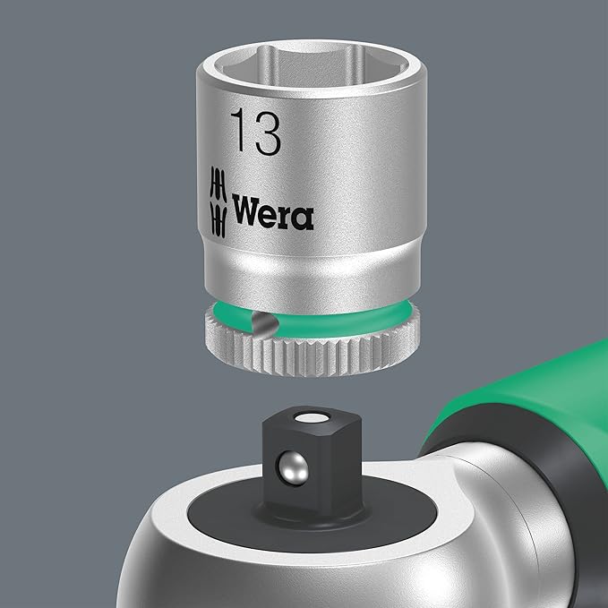 Wera 05075800001 Safe-Torque A 1 Torque Wrench with 1/4" Square Head Drive, 2-12 Nm, Black Green