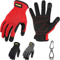 High Performance Work Gloves For Men(3 Pairs Pack), High Dexterity Touch Screen For Multipurpose,Excellent Grip (Extra Large)