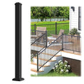 Egadis 2.56 in. x 2.56 in. x 39 in. Porch and Deck Railing Post with Screws, Aluminum Railing Post, Textured Outdoor AAMA 2604 Powder-Coat Finish Stair Post for Decks, Porches & Balconies (1 Post)