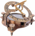 Vintage Brass Compass Antique Marine Sundial Compass Fully Functional Handmade Collectible for Solo Travellers Hikers Trekking Home Decor