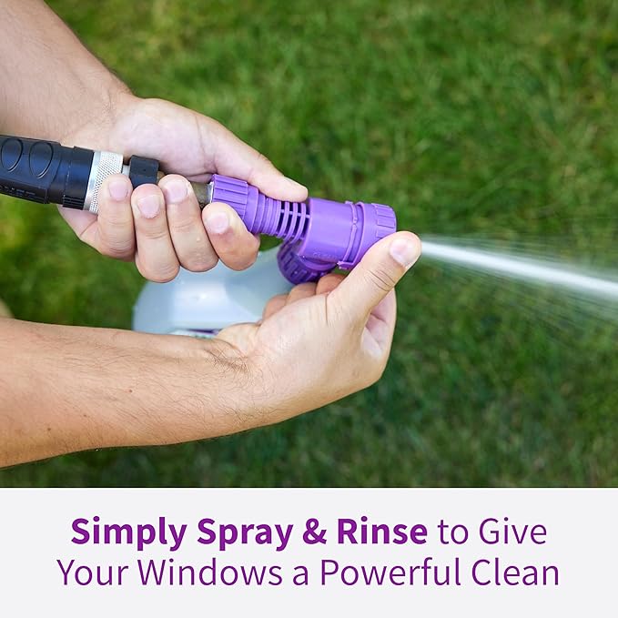 Rejuvenate Outdoor Window Spray and Rinse Cleaner with Hose End Adapter, 32 oz, 2 Pack