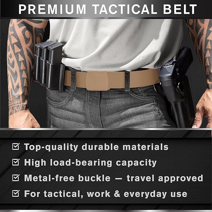 TECEUM Tactical Belt – Heavy-Duty & Quick Release – Military, Work, Rigger, Duty & Utility Belt for Men