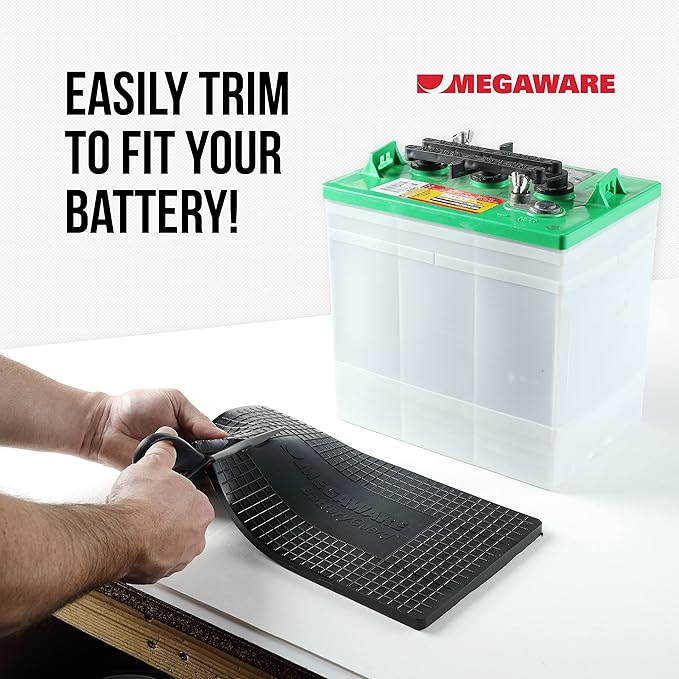 MEGAWARE KEELGUARD BatteryGuard Protector - Great for Boats, RVs, Semi Trucks, and Off-Road Vehicles - Shock and Vibration Absorber - Fits up to Group 31 Batteries (12.75 x 6.88 x 0.375 in)