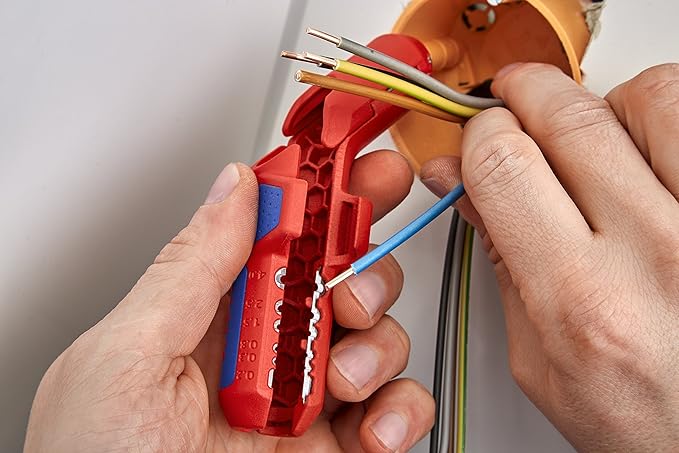 KNIPEX - 16 95 01 SB Tools - Ergostrip, Metric Sizes, Right Handed Version (169501SB)