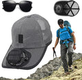 Solar Rechargeable Peaked Cap, New Breathable Solar Powered Baseball Cap with Built-in Fan for Outdoor, Heat Relief