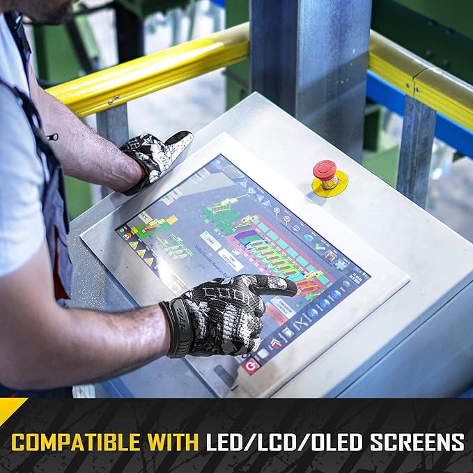 COOLJOB Mechanic Safety Work Gloves, Enhanced Anti-Slip Grip Tactical Gloves, Touchscreen, Breathable, Ultra-Soft, S-XL