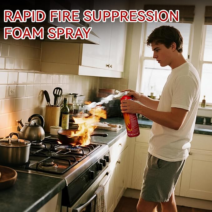 4-Pack Fire Extinguisher with Mount Brackets，Portable for Home, Kitchen, Car, Boat，BBQ -Multi-Purpose Fire Protection