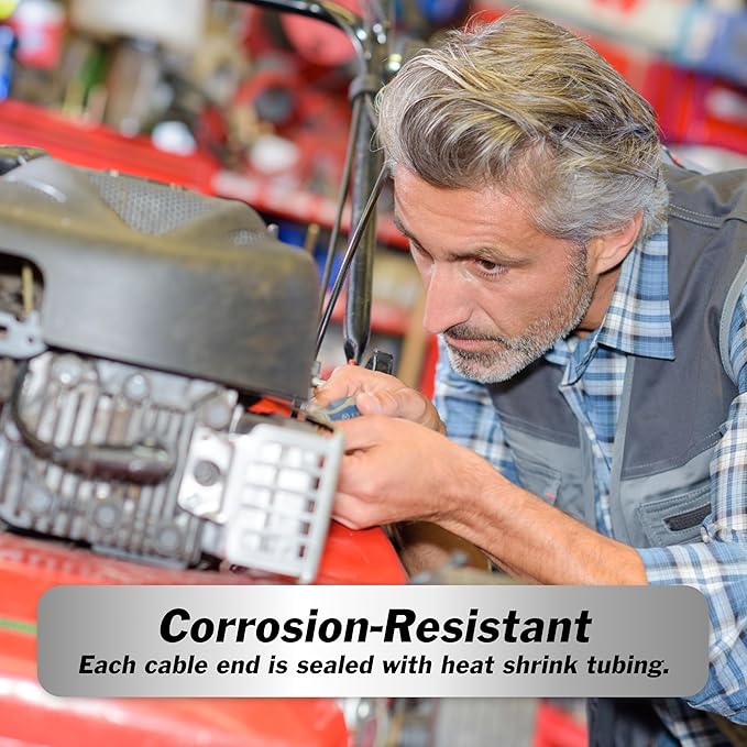 InstallGear AWG 5 Gauge 10ft Battery Power Inverter Cables - 2ct Red/Black Battery Cable for Solar, Auto, RV and Marine, Lawn Mower - 99.9% Deoxigenized Copper, Set - Cable Wire