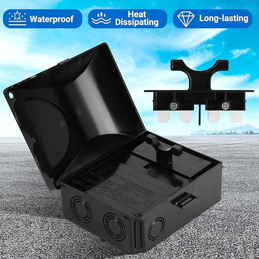 Wells 60 Amp AC Disconnect Box Outdoor Plastic, 120/240VAC Non-Fuse Pull Out Switch, Lightweight Waterproof Rust-Free Non-Conductive Housing for Home & Light Commercial Air Conditioning Units