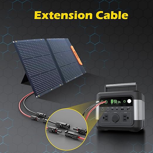 3Ft Solar Cable Solar Extension Cable,10AWG Solar Panel ExtensionCable with Female and Male Connectors,Waterproof Solar ExtensionCable Kit (Red and Black).