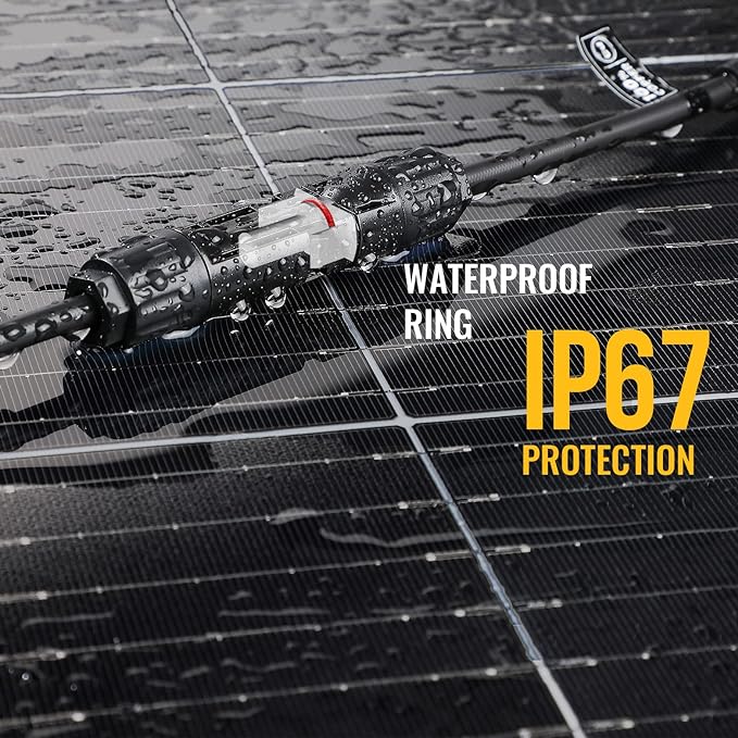 BougeRV 2 Pairs Solar Connectors Y Branch Parallel Adapter Cable Wire Plug Tool Kit for Solar Panel