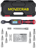 Bike Digital Torque Wrench 1/4" Drive 15-Piece Kit | 1.5-30 N.m / 1-22 Ft.lb Torque Range for MTB & Cycling Maintenance