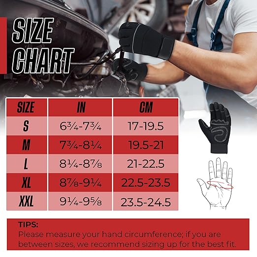 HANDLANDY Work Gloves Mens & Women 3 Pairs, Utility Safety Mechanic Working Gloves Touch Screen, Flexible Breathable Yard Work Gloves (Small, Black)
