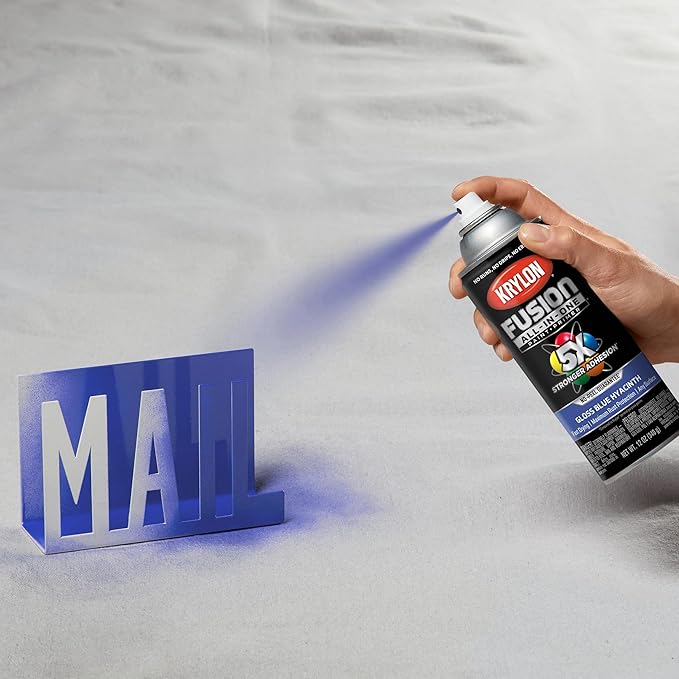 Krylon Fusion All-In-One Adhesive Spray Paint for Indoor/Outdoor Use, 12 oz, Blue Hyacinth