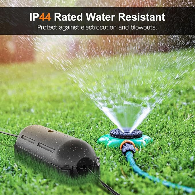 iwillink 4 Pack Outdoor Extension Cord Cover Waterproof - Weatherproof Electrical Connection Box for Outdoor Outlet, Plug, Socket, Christmas Holiday Decoration, Power Tool, Black