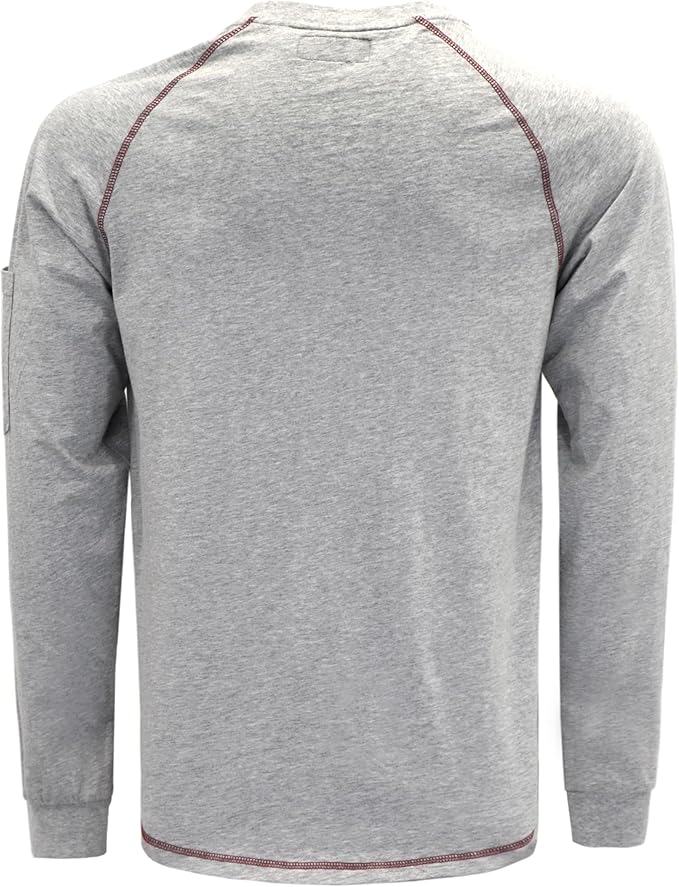 VATRENUS FR Shirts Henley 5.5oz 100% Cotton Flame Resistant Long Sleeve T-Shirts