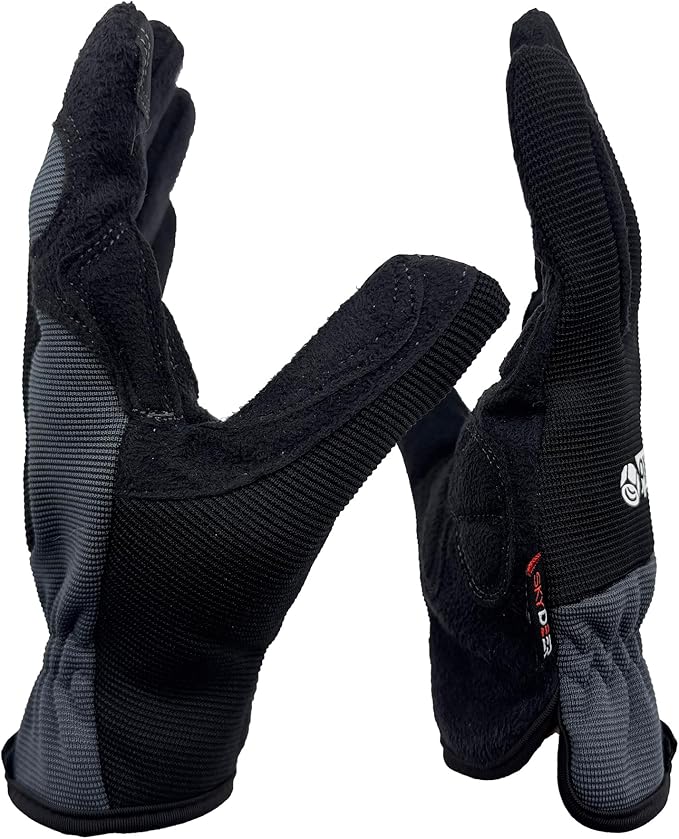 SKYDEER Touch Screen Leather Work Gloves for Women, Impact Protection, Vibration Reduction, Machine Washable Gardening Gloves (SD8821G/XL)