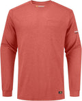 FR Shirts for Summer Crew T-Shirt 5.5OZ Heather Jersey Flame Resistant Long Sleeve Crew T Shirt CAT2