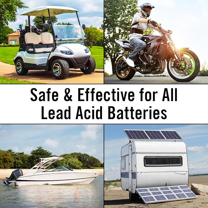 Battery Renew Solution for Golf Cart Batteries - 1 Gallon - Lead Acid Desulfator Refill - Treats Up to 6 Batteries - Refurbish, Repair & Restore Any 6 Volt, 8 Volt or 12 Volt - Made in USA - Non-Toxic
