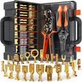 SOMELINE Wire Terminal Crimping Tool Kit,2.8/3.9/4.8/6.3mm Male Female Disconnect Terminals,AWG 24-14 Crimping Pliers for Molex 2.13/2.36mm, AMP - TE CONNECTIVITY Connectors