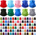 Bonuci 100 Pcs Neck Gaiter Bulk Seamless Neck Gaiter Face Coverings Breathable Elastic Headwear Bandana for Women Men
