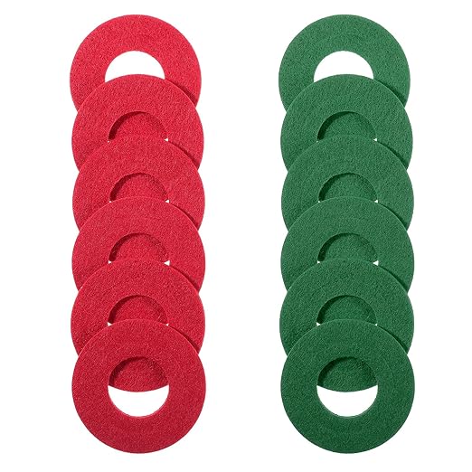 12 pcs Battery Terminal Anti Corrosion Washers, Fiber Protectors Anti Corrosion Washers, Fiber Battery Top & Side Terminal Protector (Red, Black)