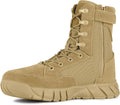 FREE SOLDIER Men's Work Tactical Boots 8 Inches Lightweight Combat Boots Durable Suede Leather Military Boot Desert Boot