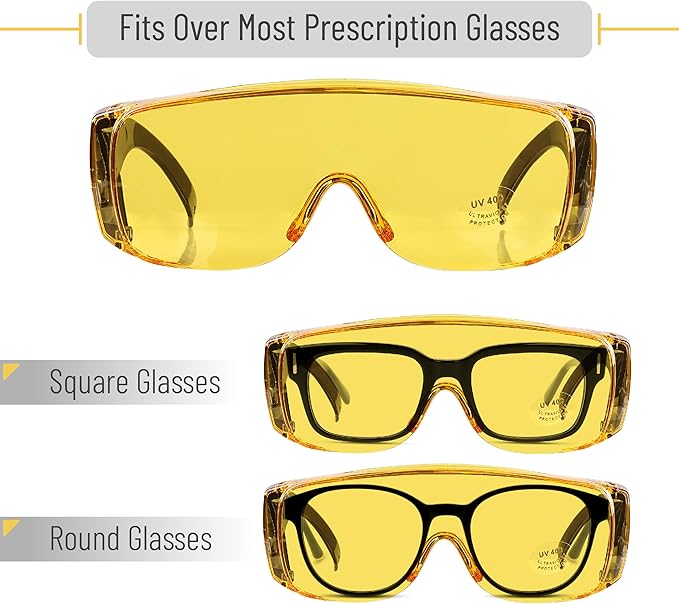 UNCO- Safety Goggles Over Glasses, Protective Goggles, Anti Fog, Work, Safety Glasses Over
