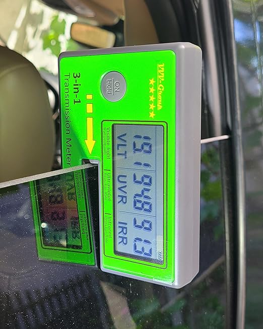 Digital Window Tint Meter TM-26 – Automotive VLT Tester with UVR & IRR Measurement, 8mm Slot Light Transmittance Meter for Car Side Windows and Solar Film Inspection (Without PU Case)