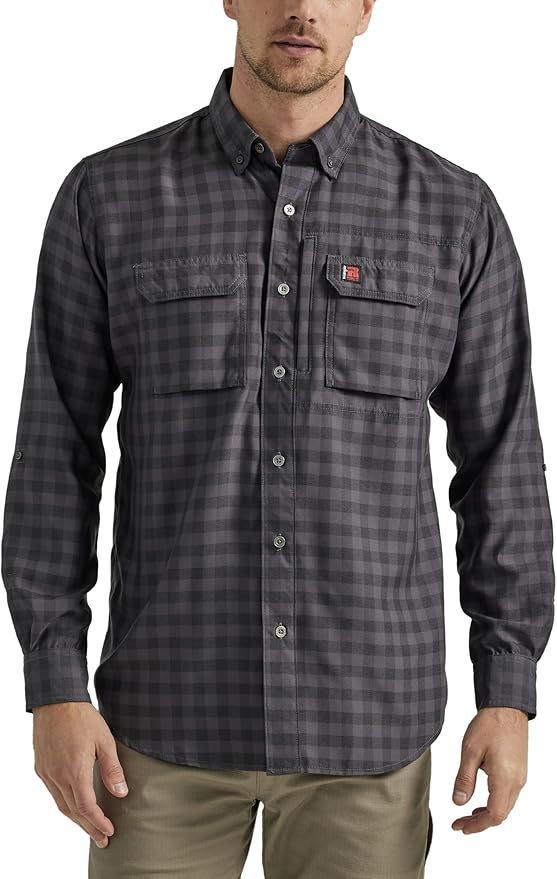 Wrangler Riggs Workwear Men's FR Flame Resistant Two Pocket Work Shirt