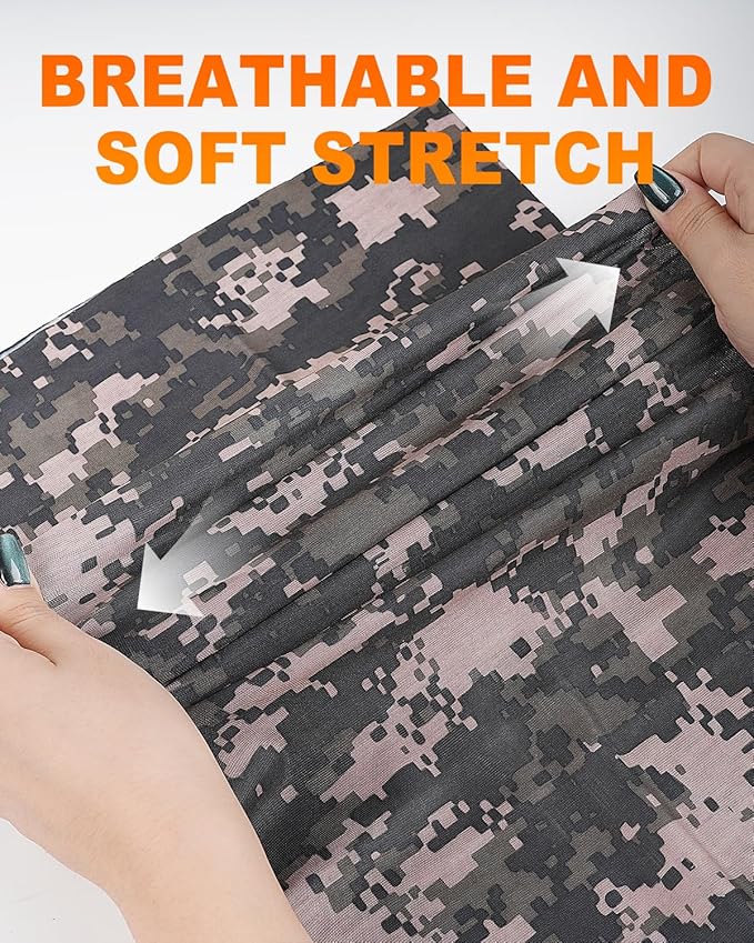4Pack Neck Gaiter for Men Women Face Cover Mask Head Wrap Balaclava Headwear Bandana Headband Magic Scarf