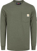 BOCOMAL FR Shirts Lightweight Classic Crew Long Sleeve Fire Resistant Shirt CAT2