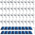 40 Pcs Solar Panel Mounting Brackets Kit for 1-18 Pieces Adjustable Aluminum Alloy Mounting Stand Support Photovoltaic Flat Pitched Roof Bracket for Slate, Tile, Cement, Wooden, Tin Roof
