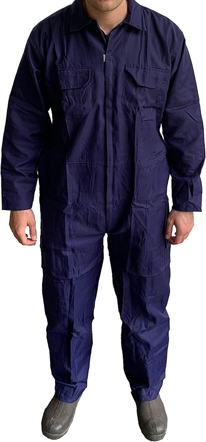Turners Mens Work Overalls Boilersuit Navy - Warehouse Garages Students workerwear Suit